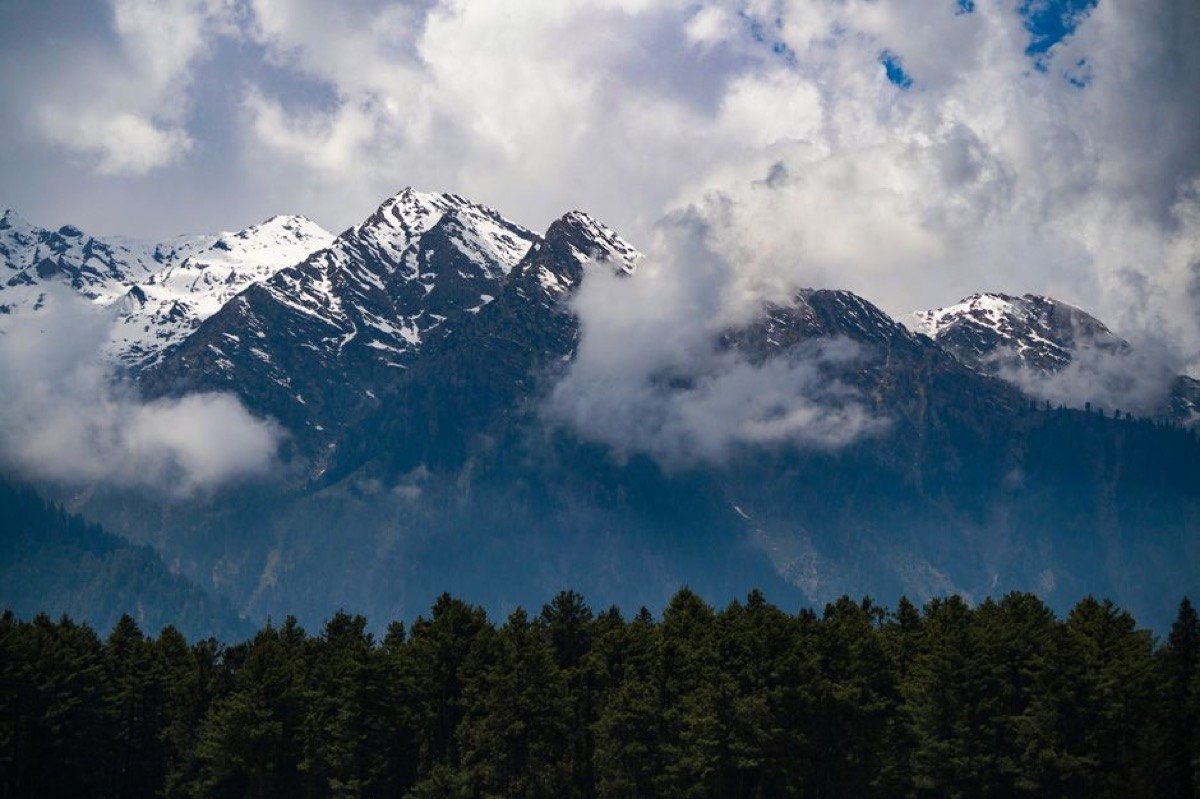 Snow-capped peaks above Gulmarg